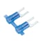 Panduit Fork Terminal, #6 Stud Size, 14 AWG, 600 V, Nylon Insulated, Blue, Crimp Termination Only, 3000 PK PNF14-6LF-3K - alternate 2